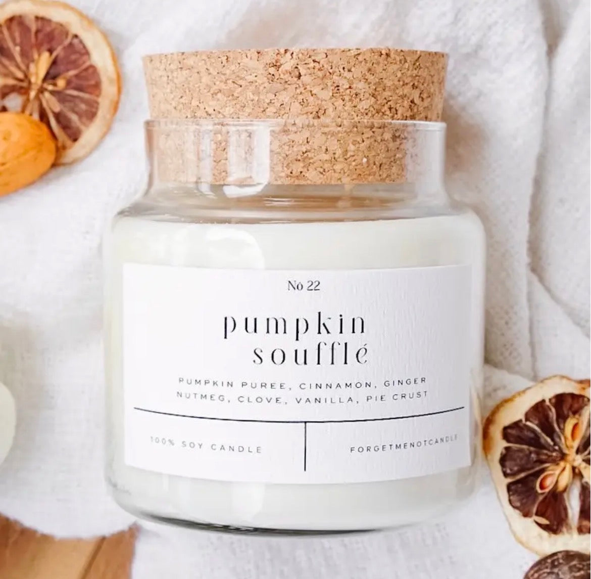 Pumpkin soufflé candle