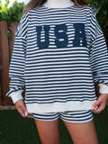 Naomi's Stars & Stripes Mock Neck