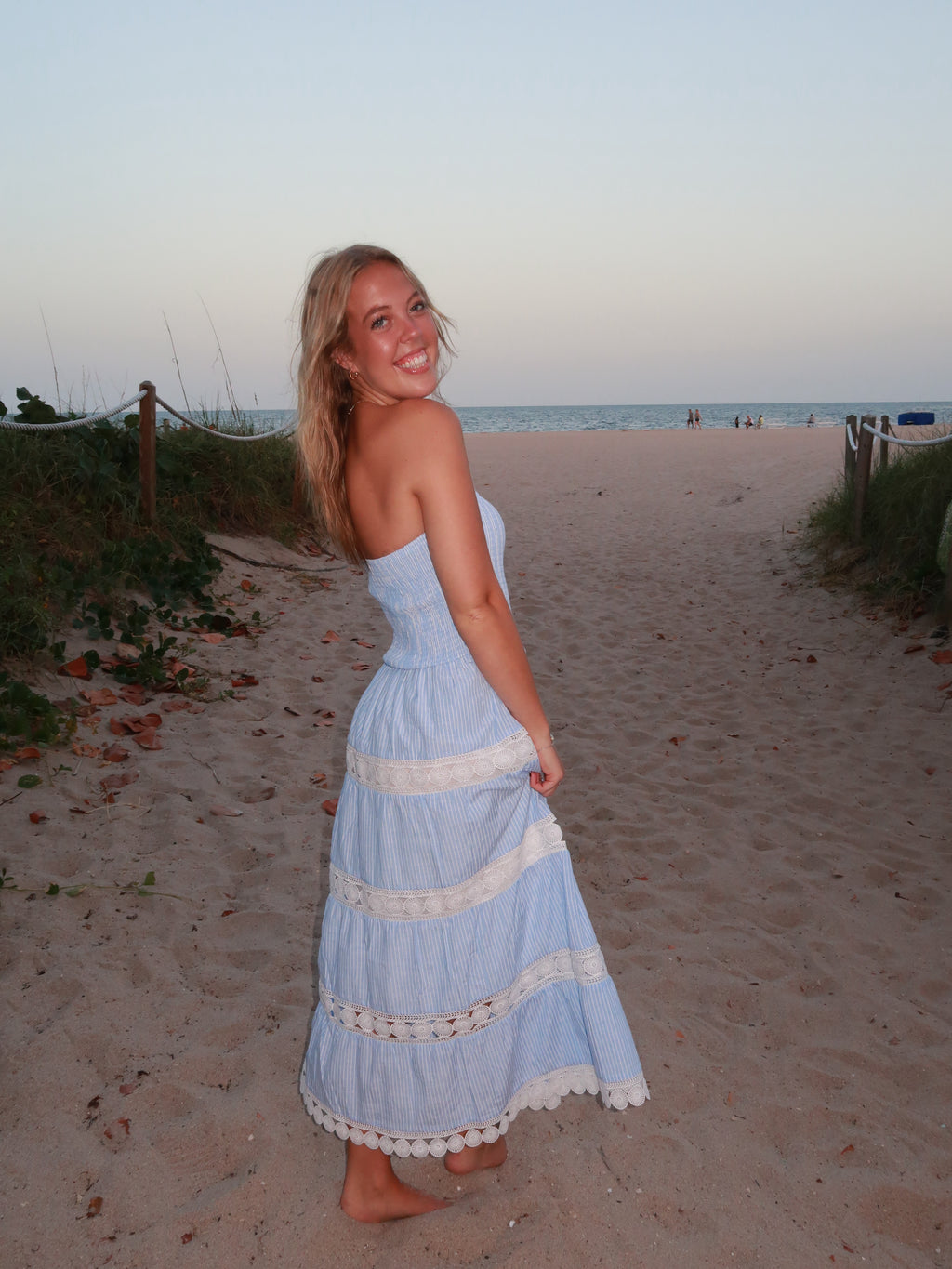 Seashell shore maxi dress