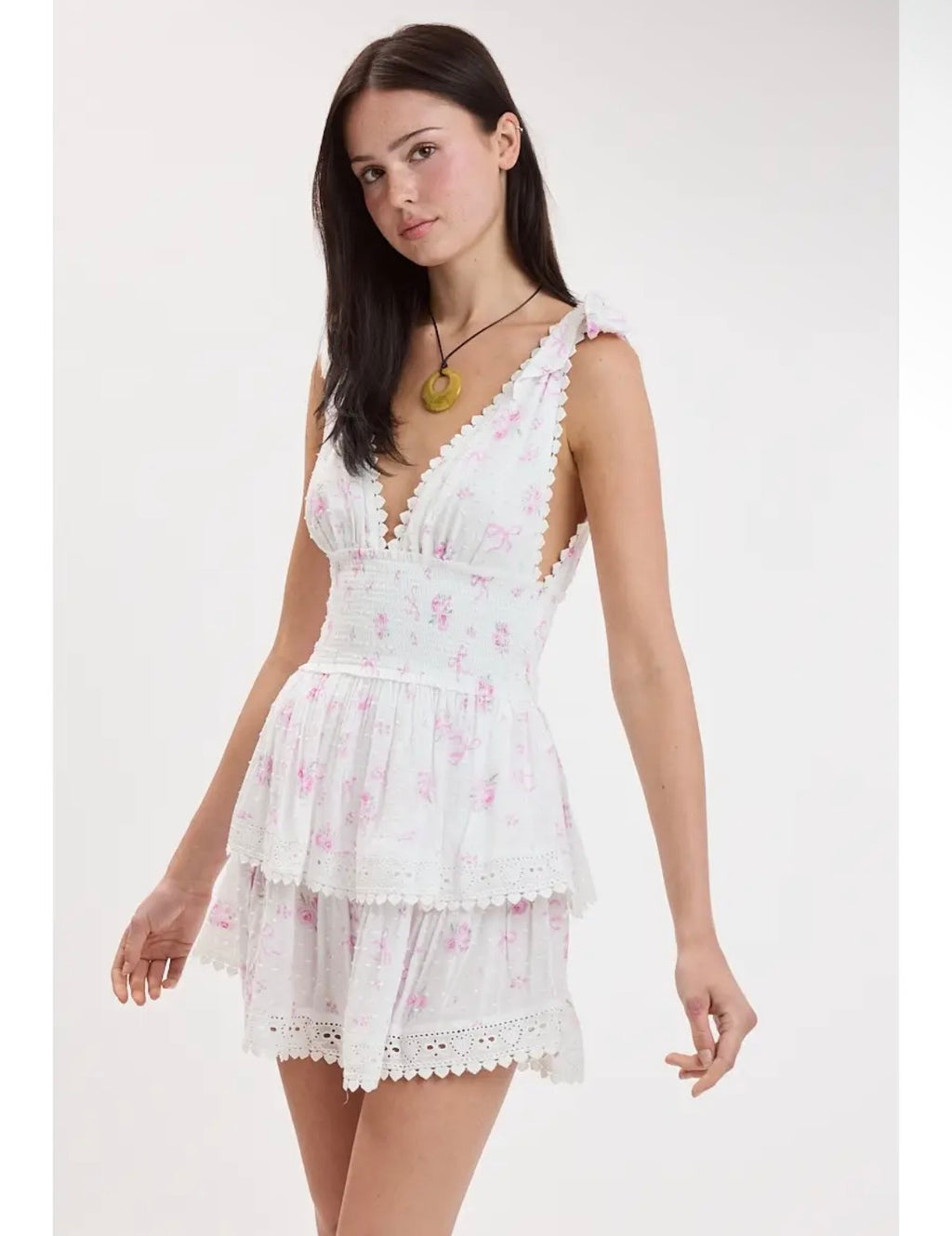 Blushing Bow Mini Dress