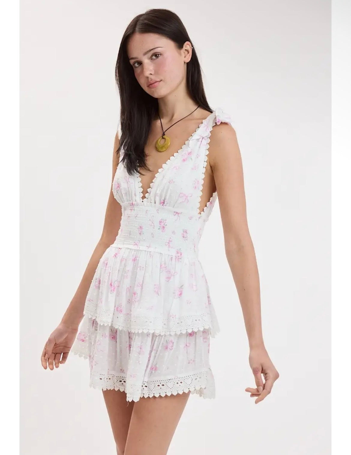 Blushing Bow Mini Dress