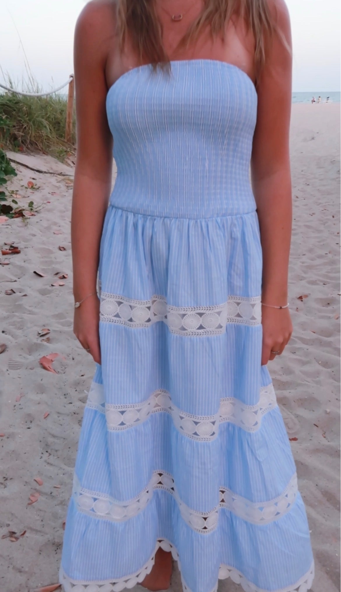 Seashell shore maxi dress