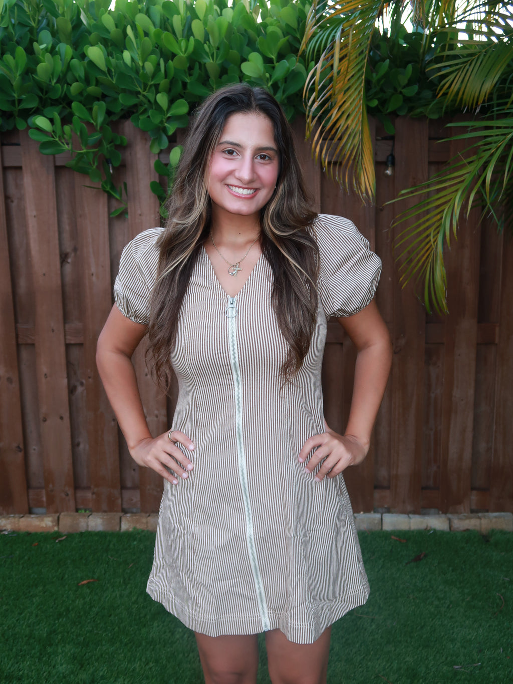 Cinnamon Stripe Dress