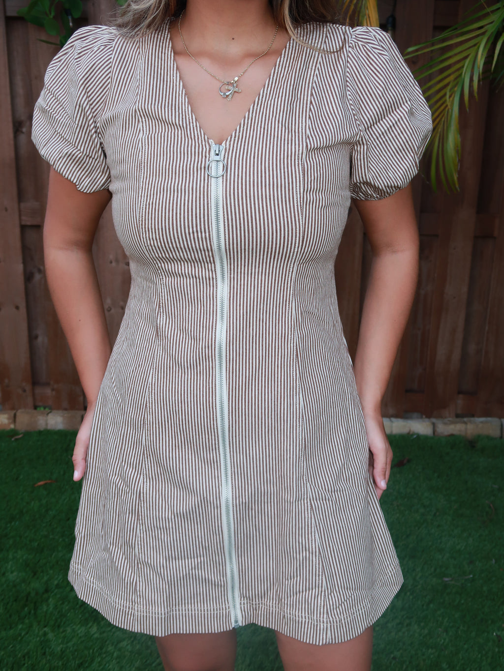 Cinnamon Stripe Dress