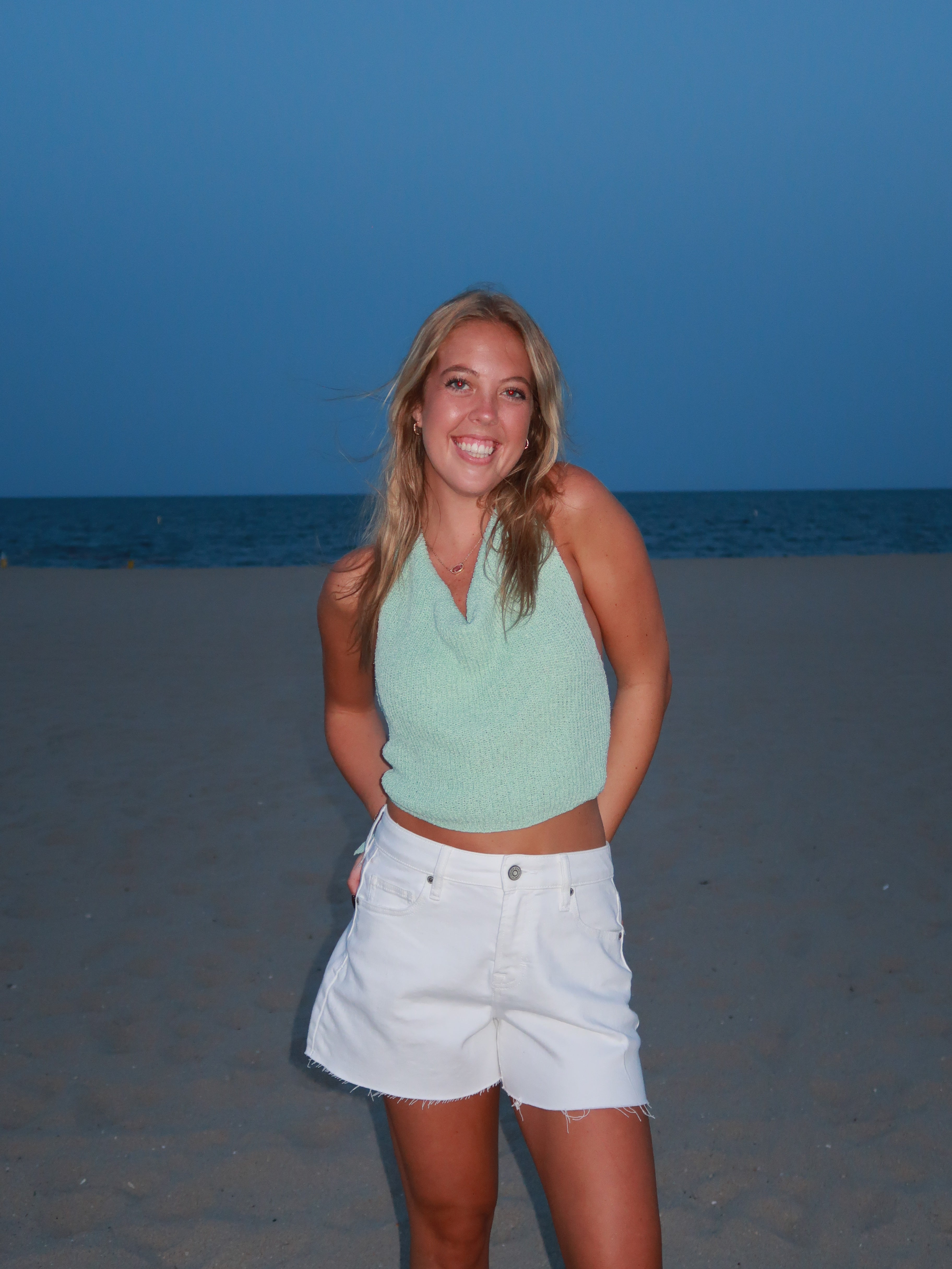 Sea glass mint halter top