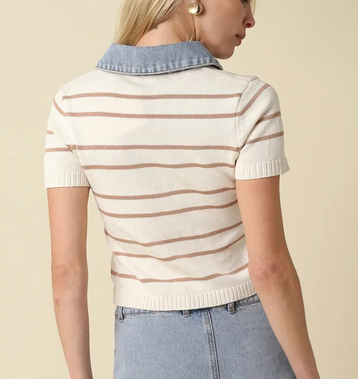 Maple & cream polo