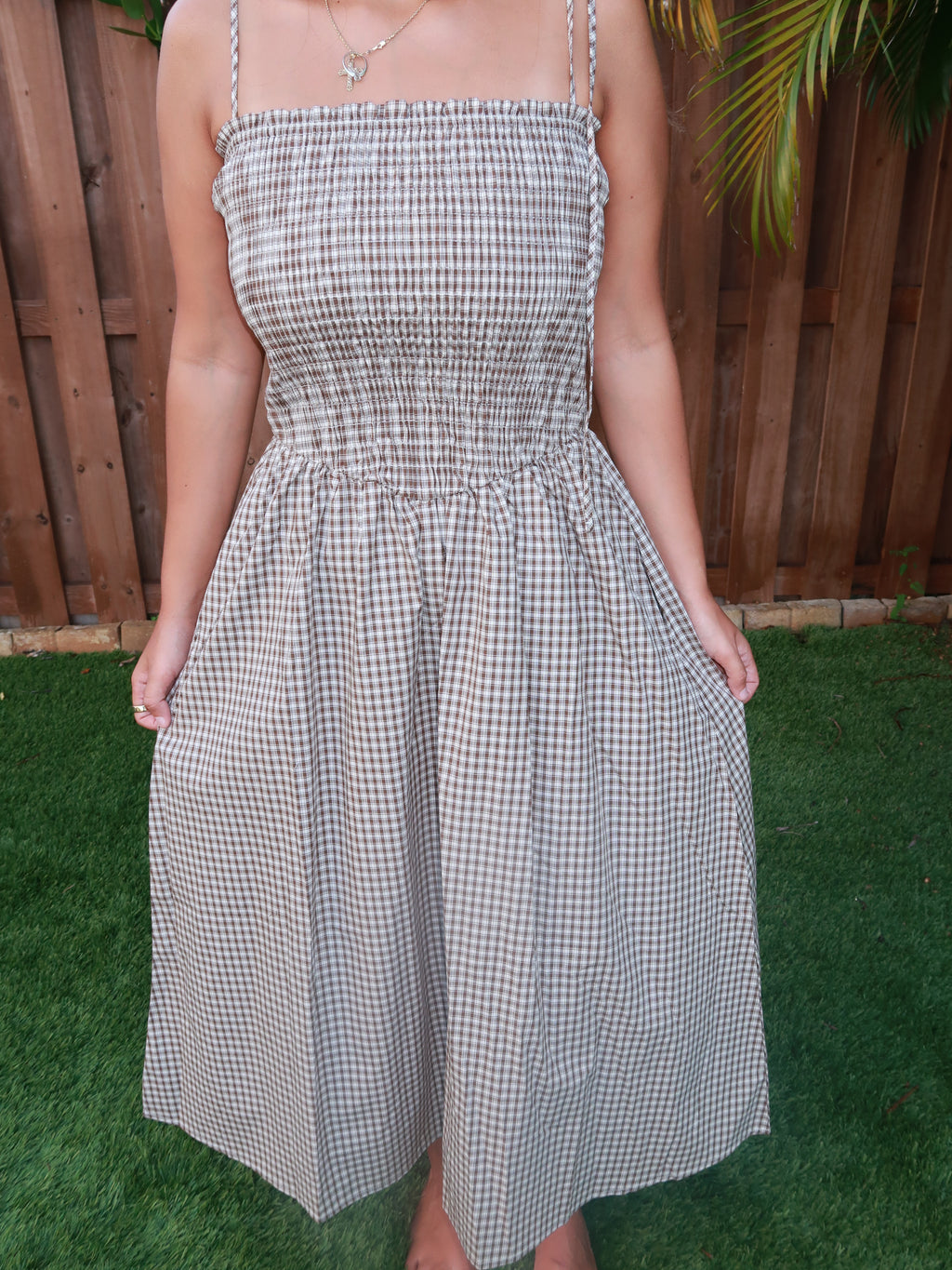 Brown Sugar Gingham Dress