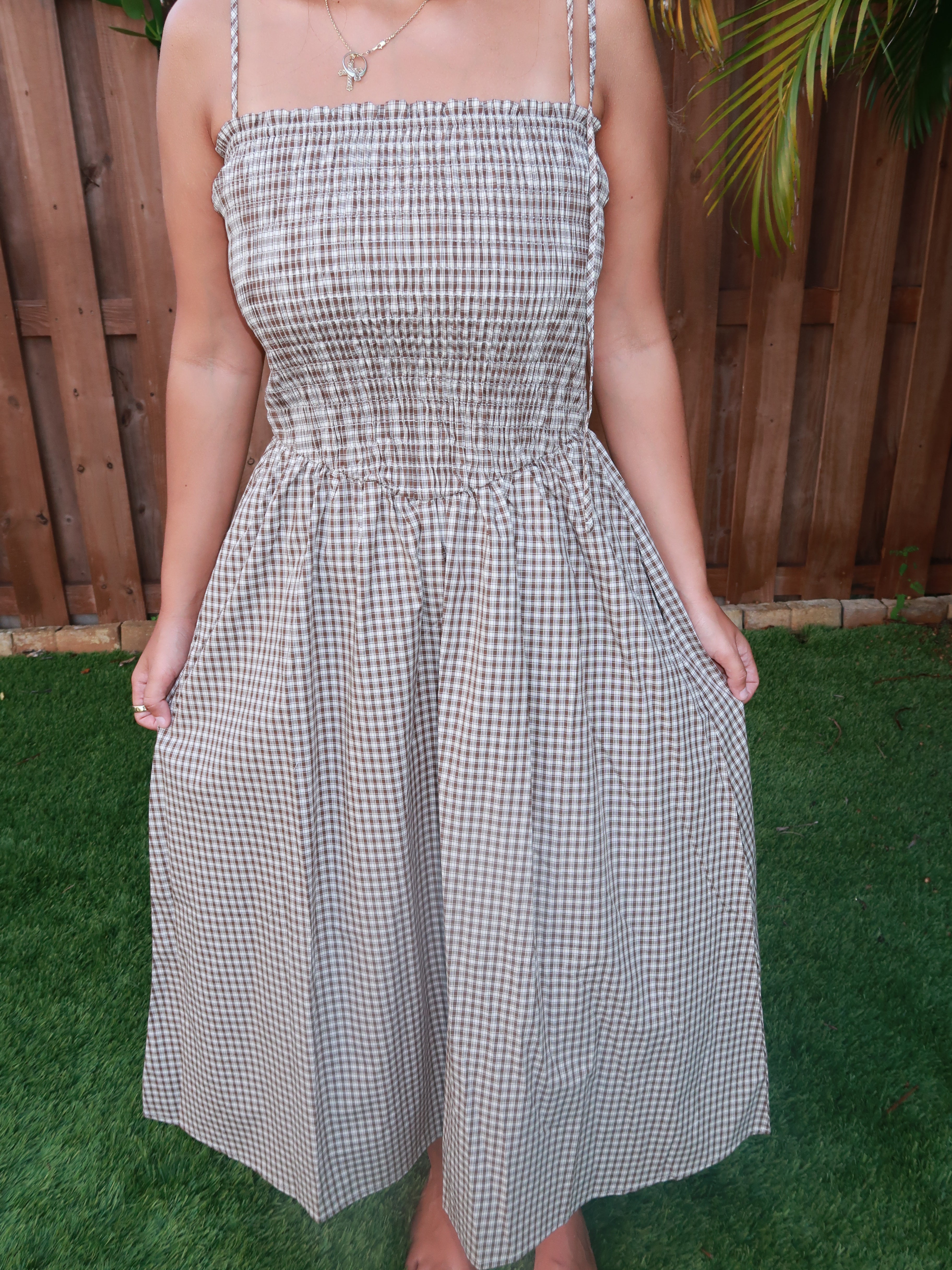 Brown Sugar Gingham Dress