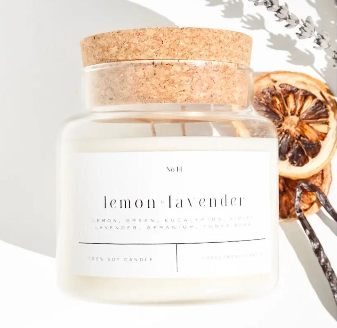 Lemon lavender candle