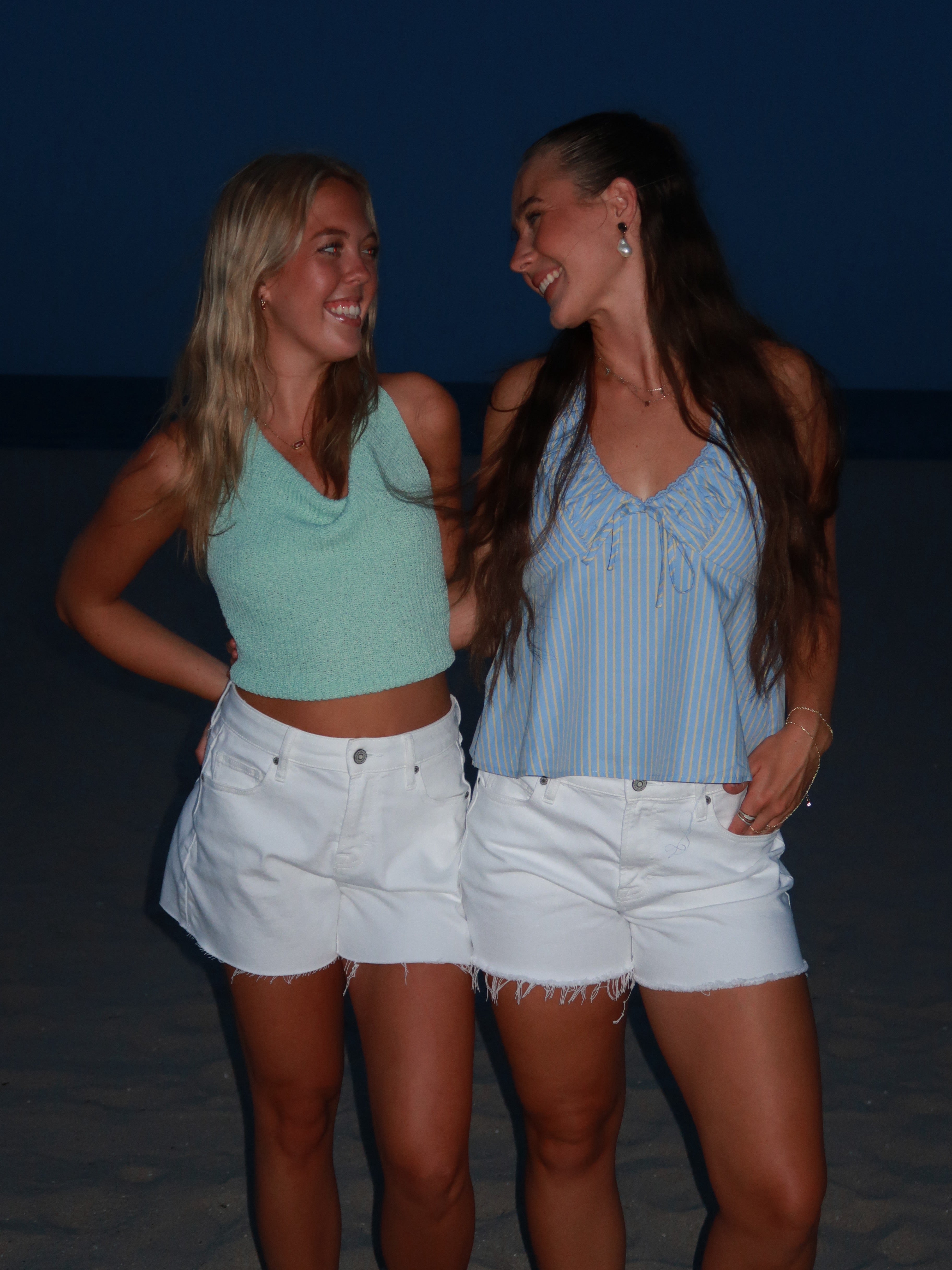 Dock side denim shorts