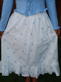Blue Petal Picnic Skirt