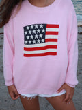 Pink Stars & Stripes Knit Sweater