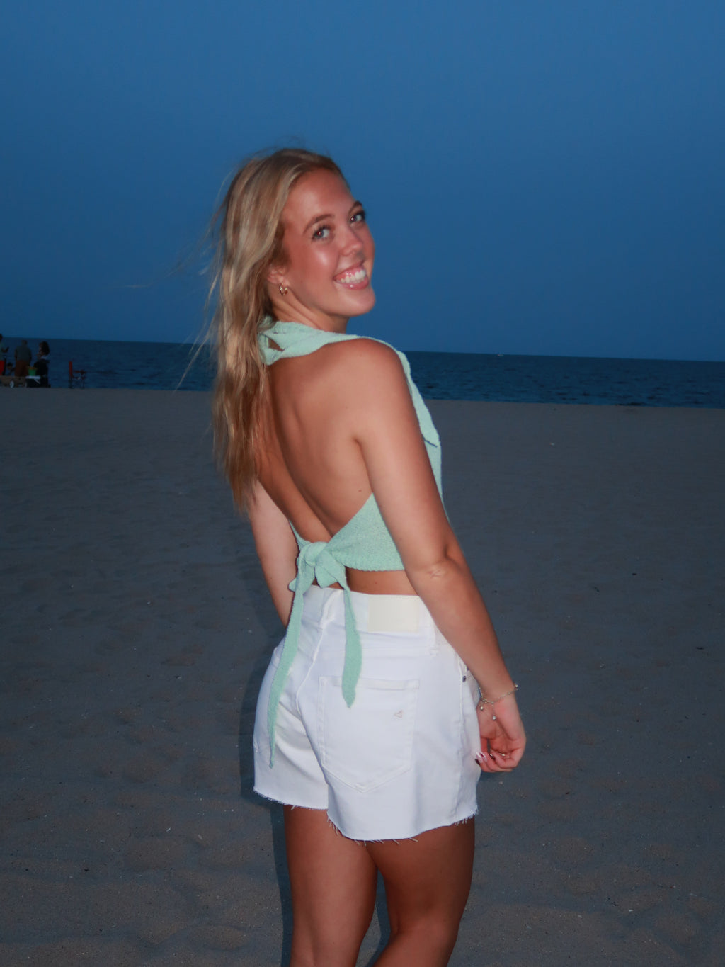 Sea glass mint halter top