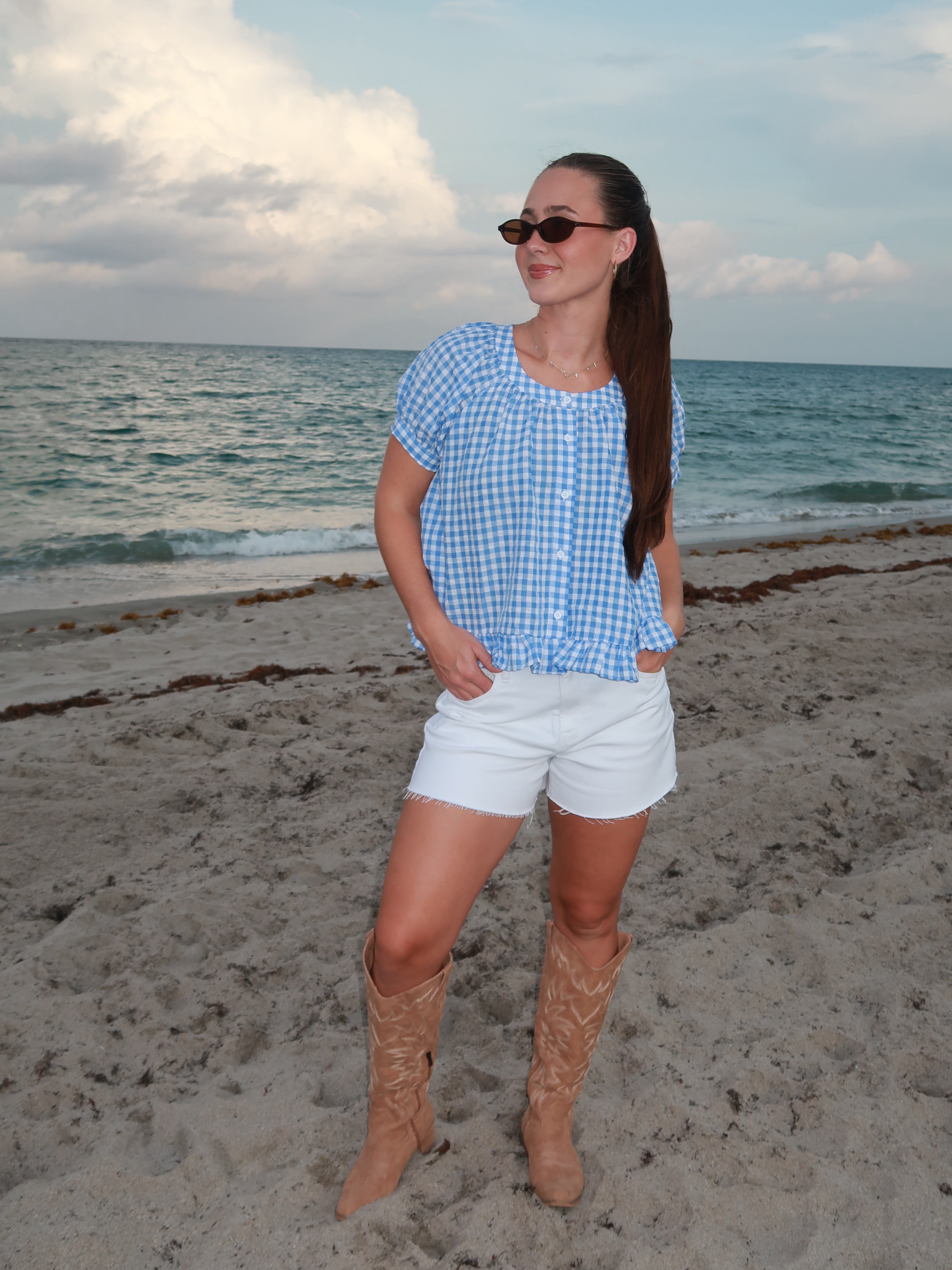 Bluebell Gingham Top