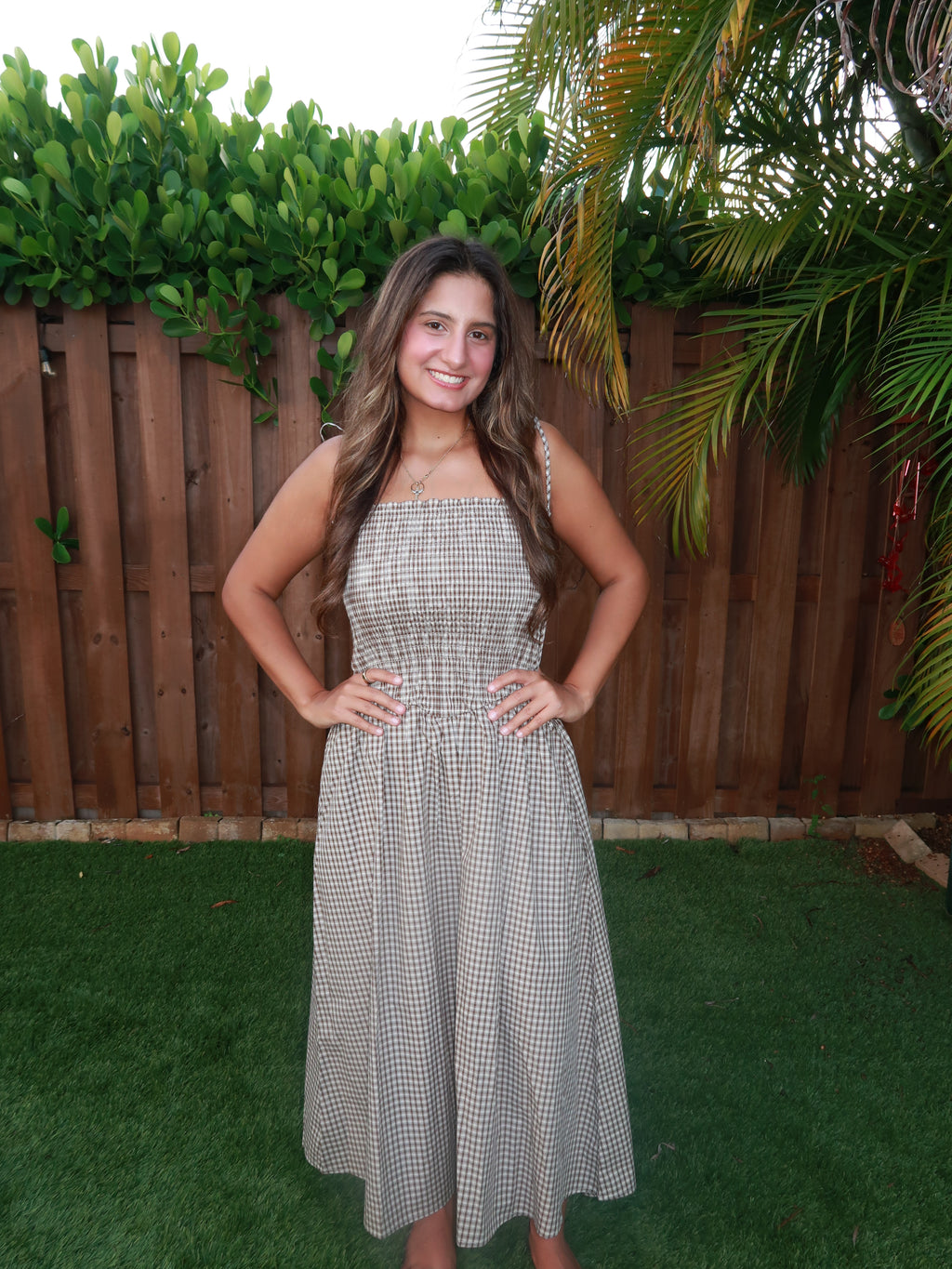 Brown Sugar Gingham Dress