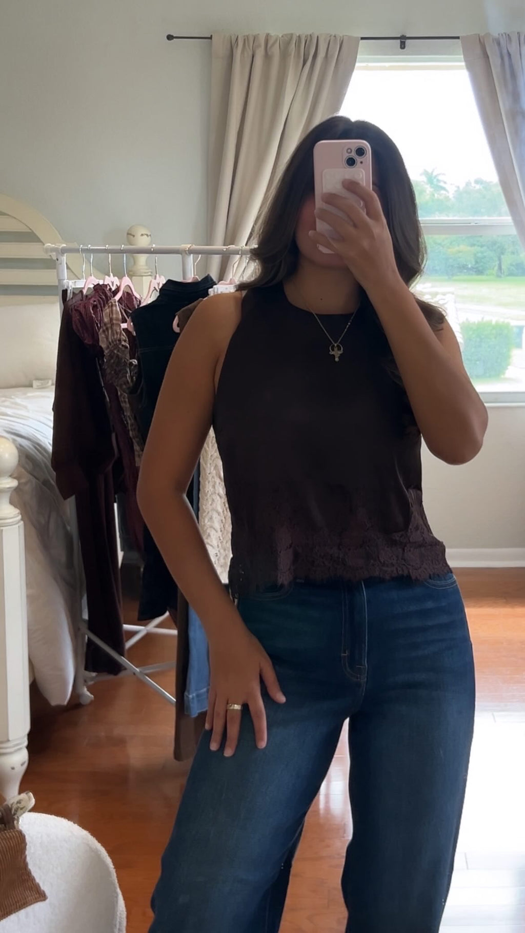 Satin in September top