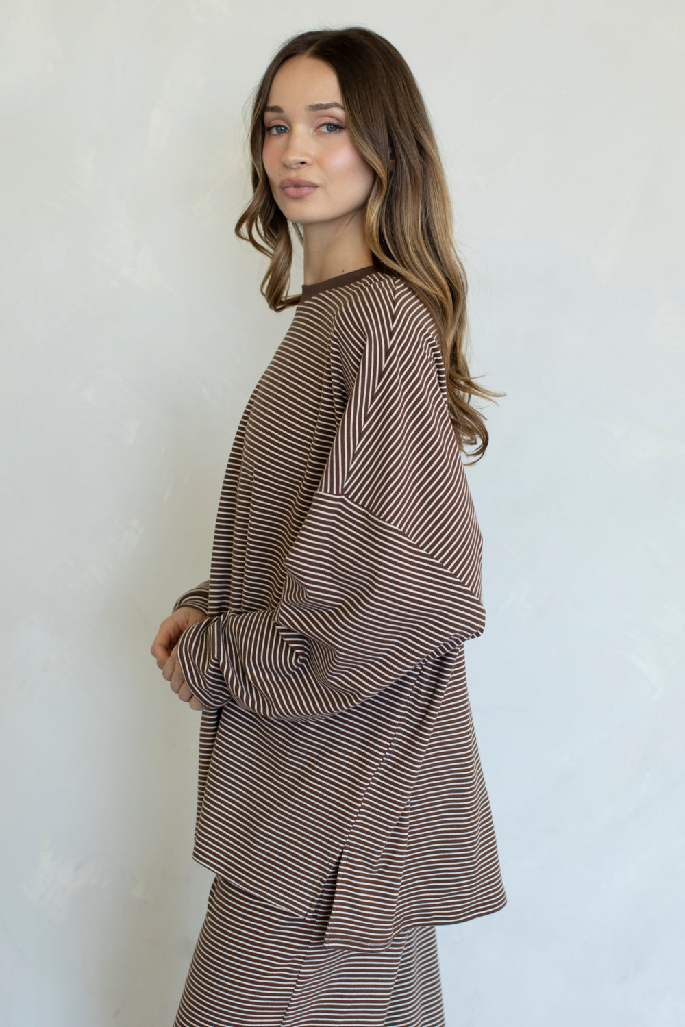 Catching flights fleece lounge set- Brownstone Mocha