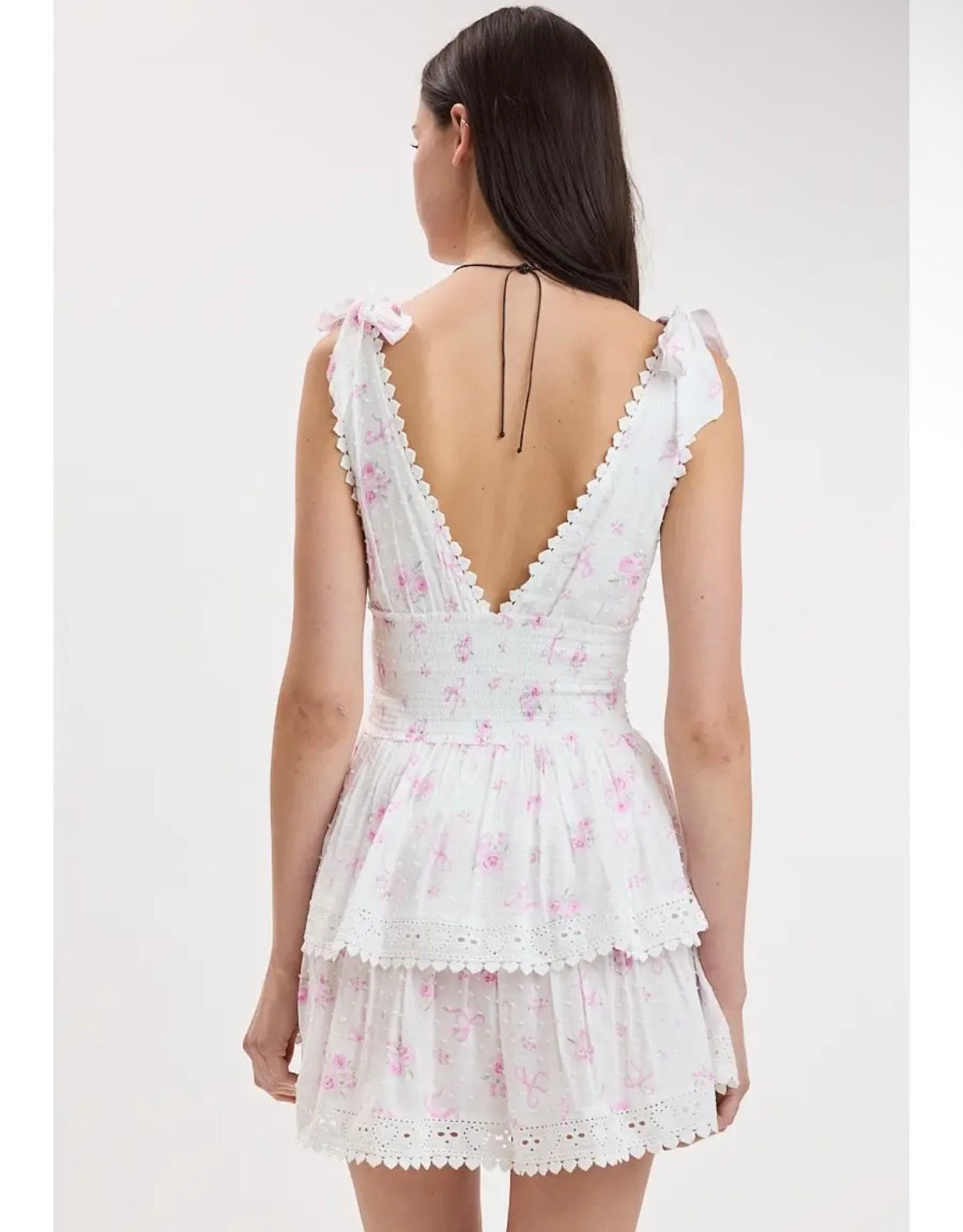 Blushing Bow Mini Dress
