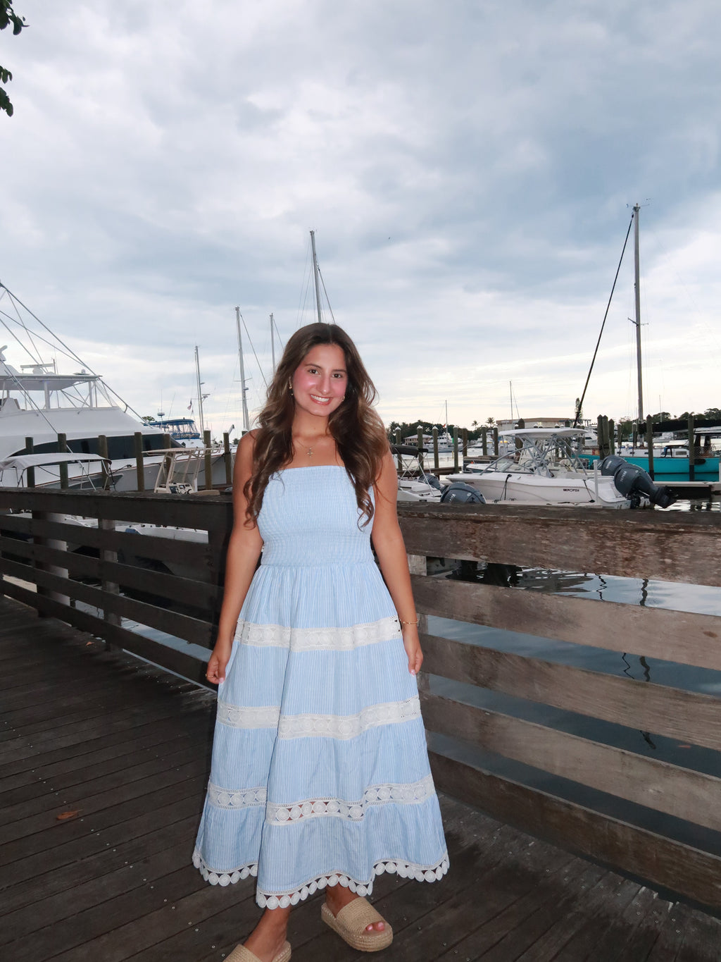 Seashell shore maxi dress