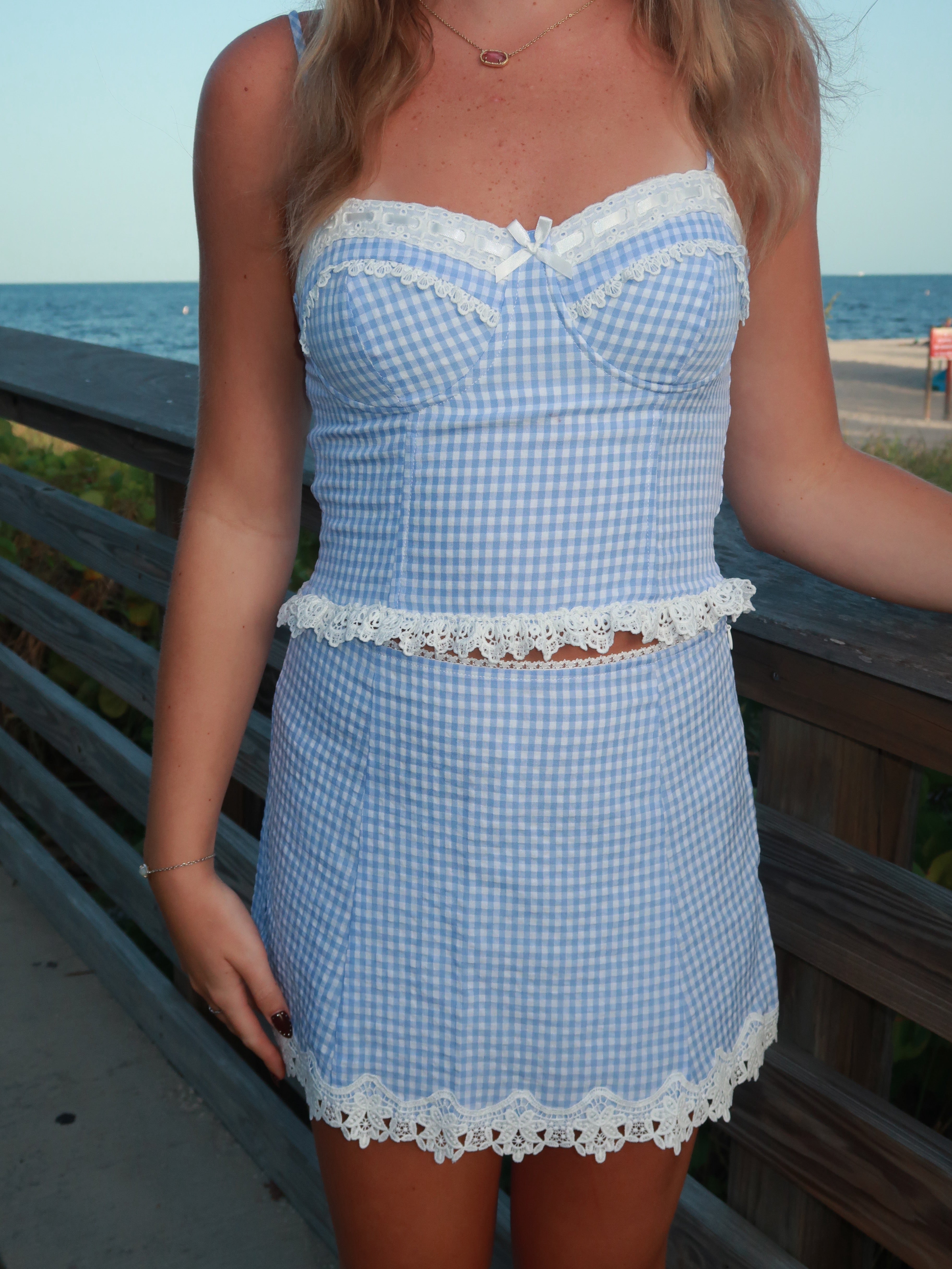 Blue skies, Gingham set ￼