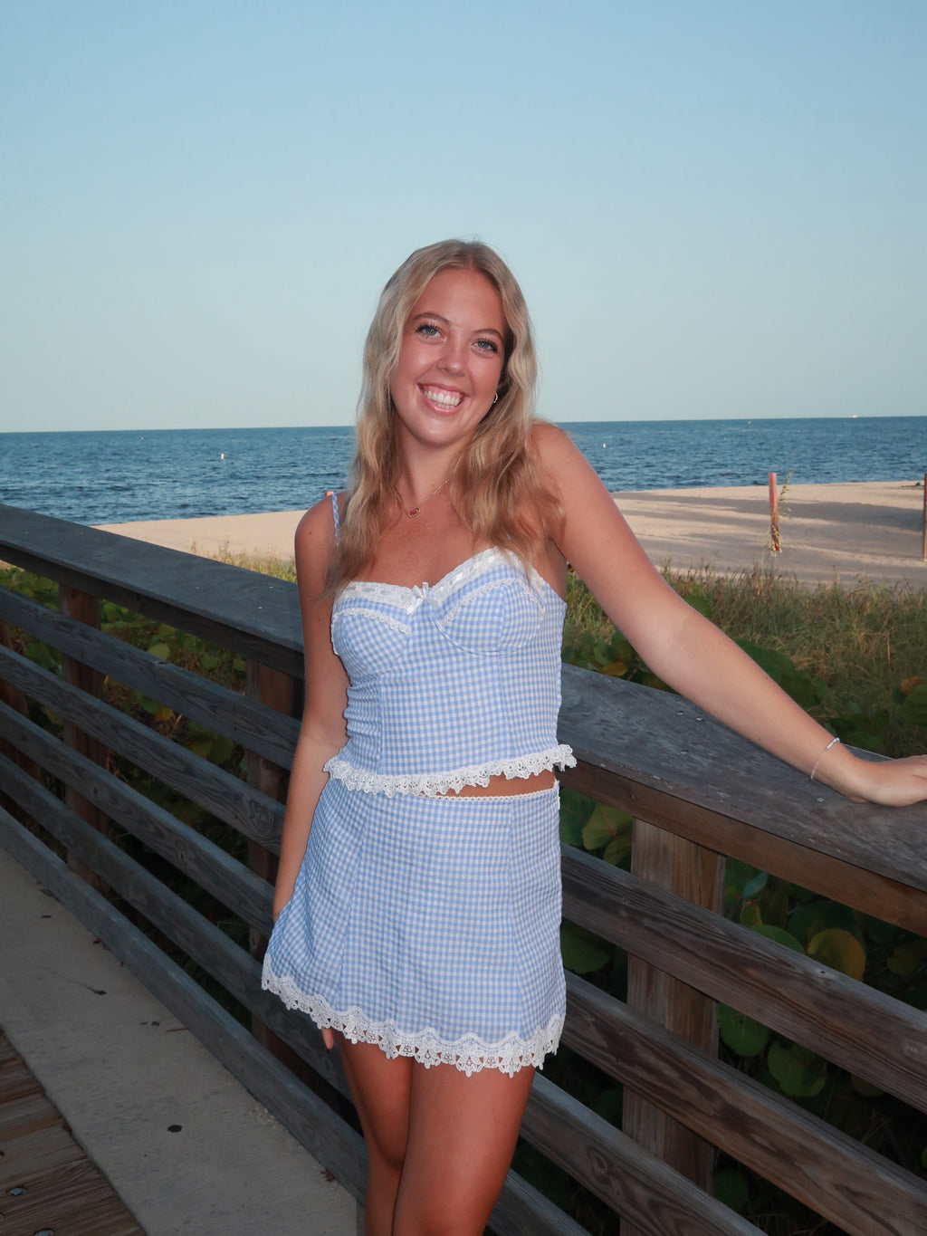 Blue skies, Gingham set ￼