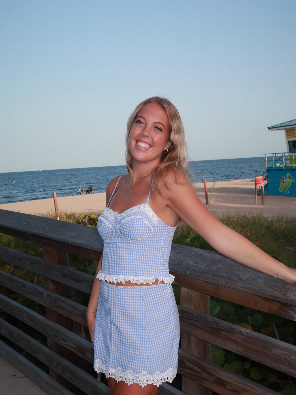 Blue skies, Gingham set ￼
