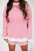 Remi Pink Stripe Lounge Set