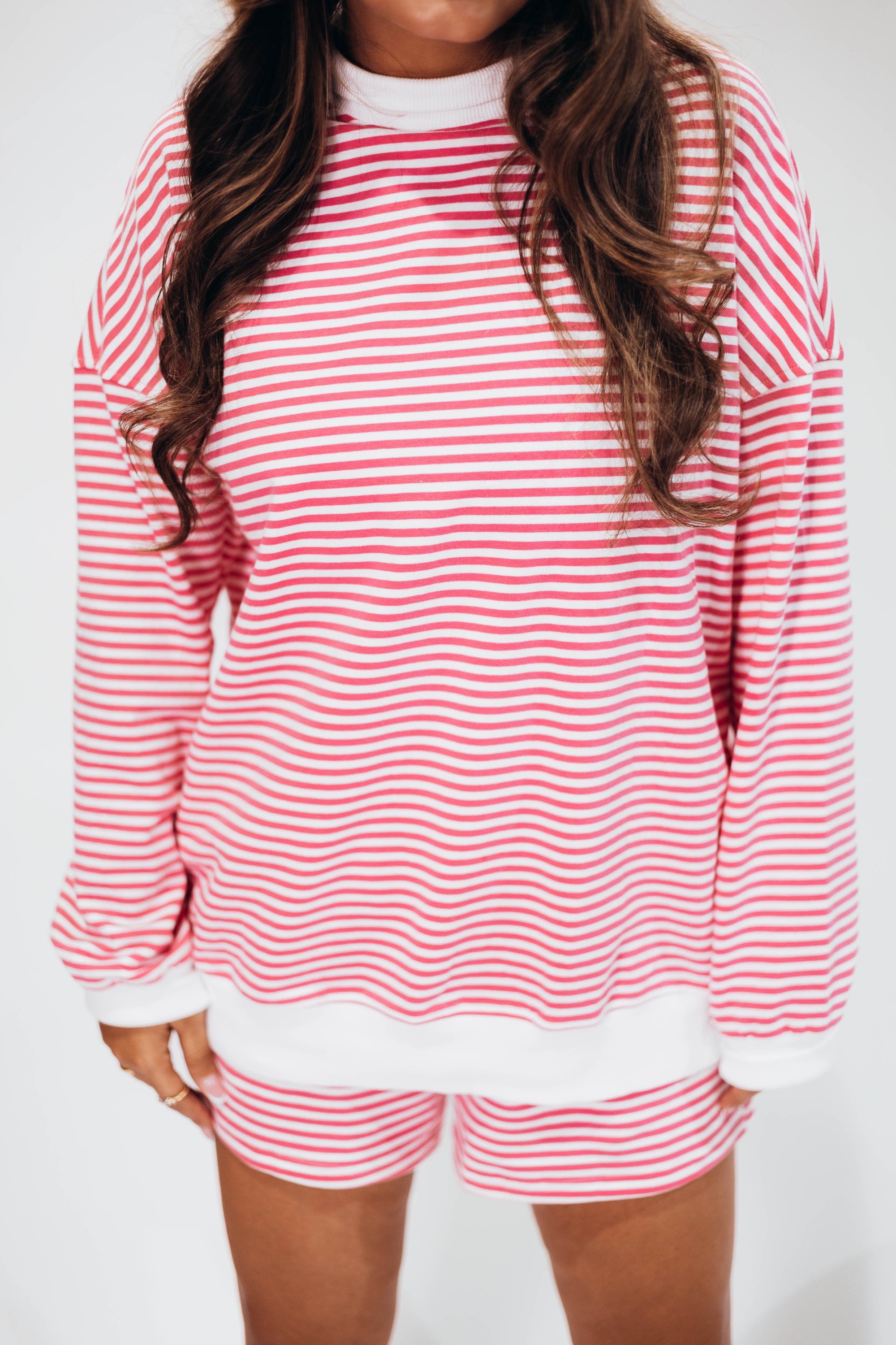 Remi Pink Stripe Lounge Set
